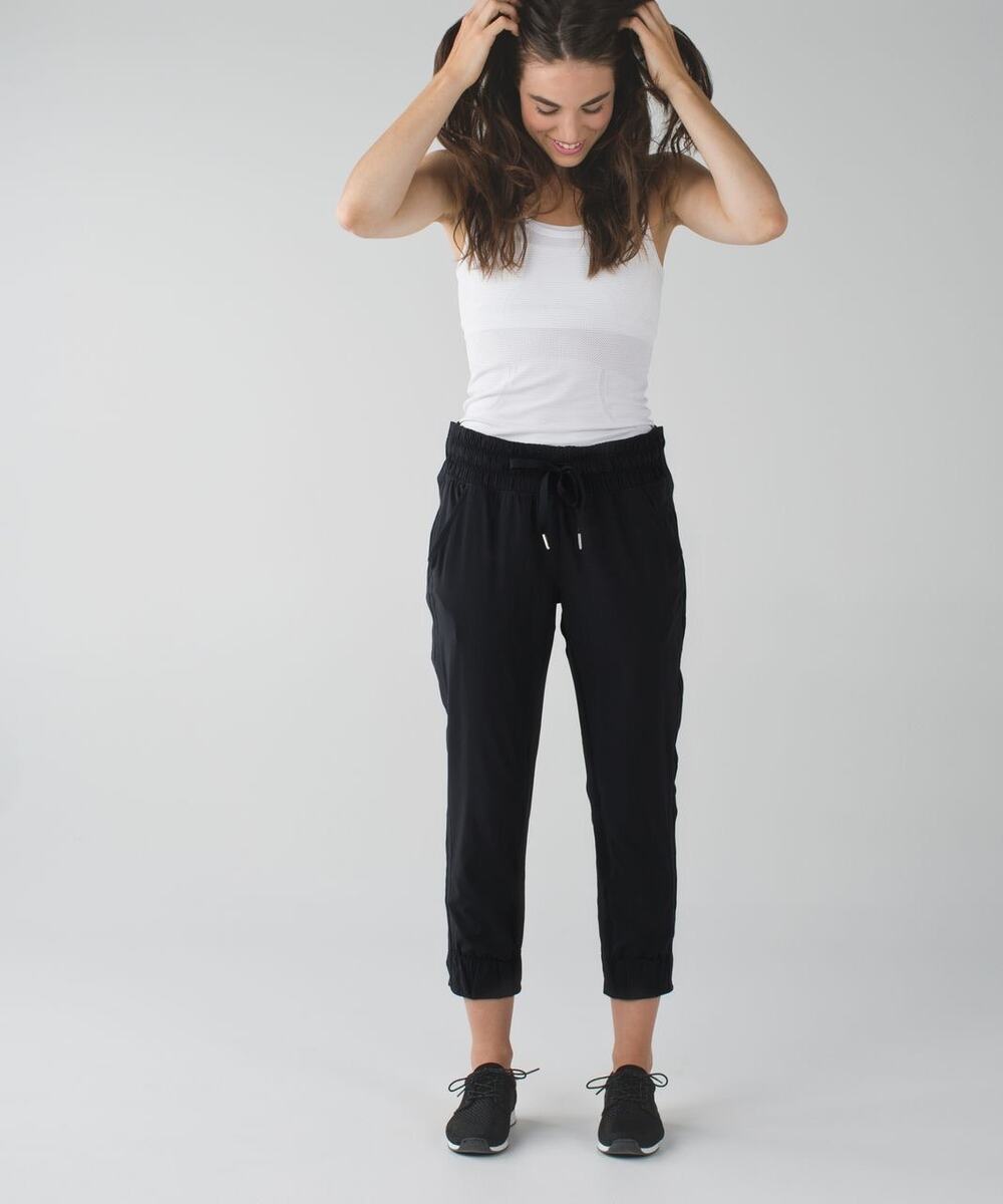 Lululemon Womens 4 Black Tearaway Pants Athleisure Pull on Drawstring Comfy